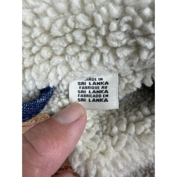 Levi’s Dark Wash Sherpa Lined Denim Trucker Jacket Blue Women’s Cotton Size S - Picture 6 of 9